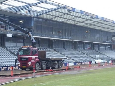 Montagejob på stadion