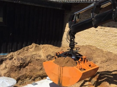 Materialer - tildækning af tank med sand