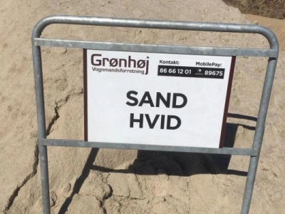 Hvid sand til sandkasse